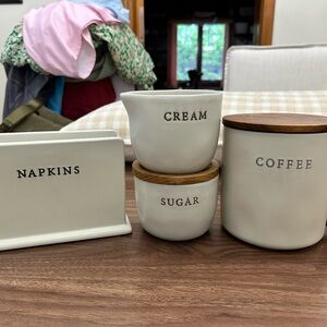 Hearth & Hand Cream and Tan Kitchen Set